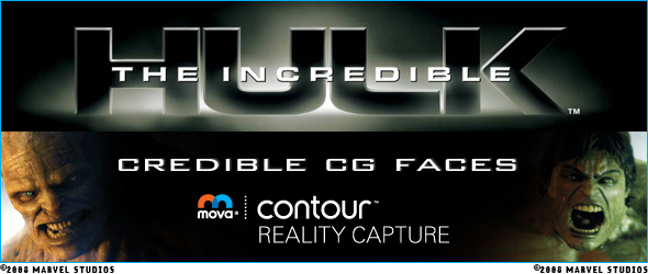 Mova CONTOUR used for The Incredible Hulk